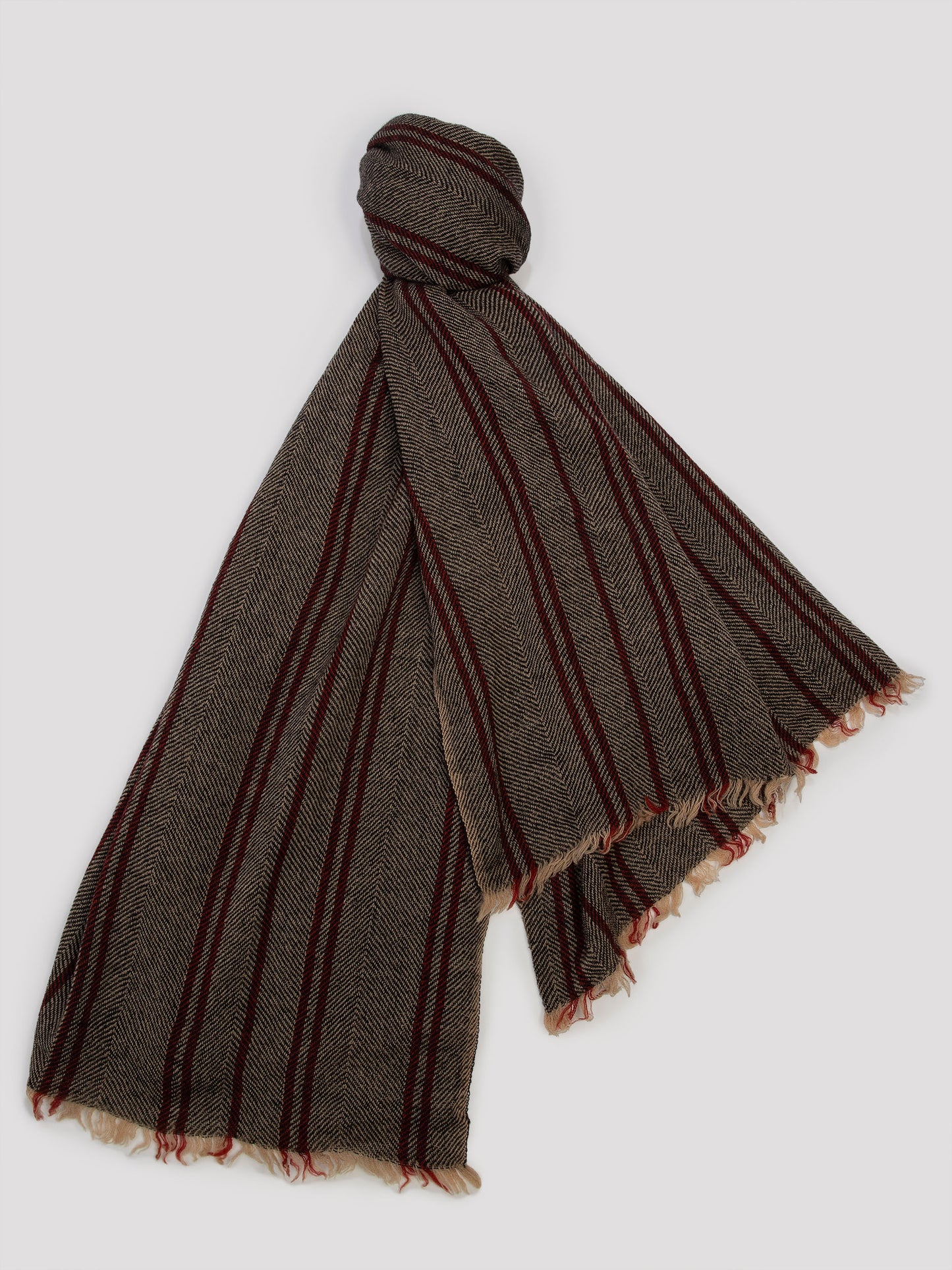 Leonardo scarf burgundy - Lovat & Green