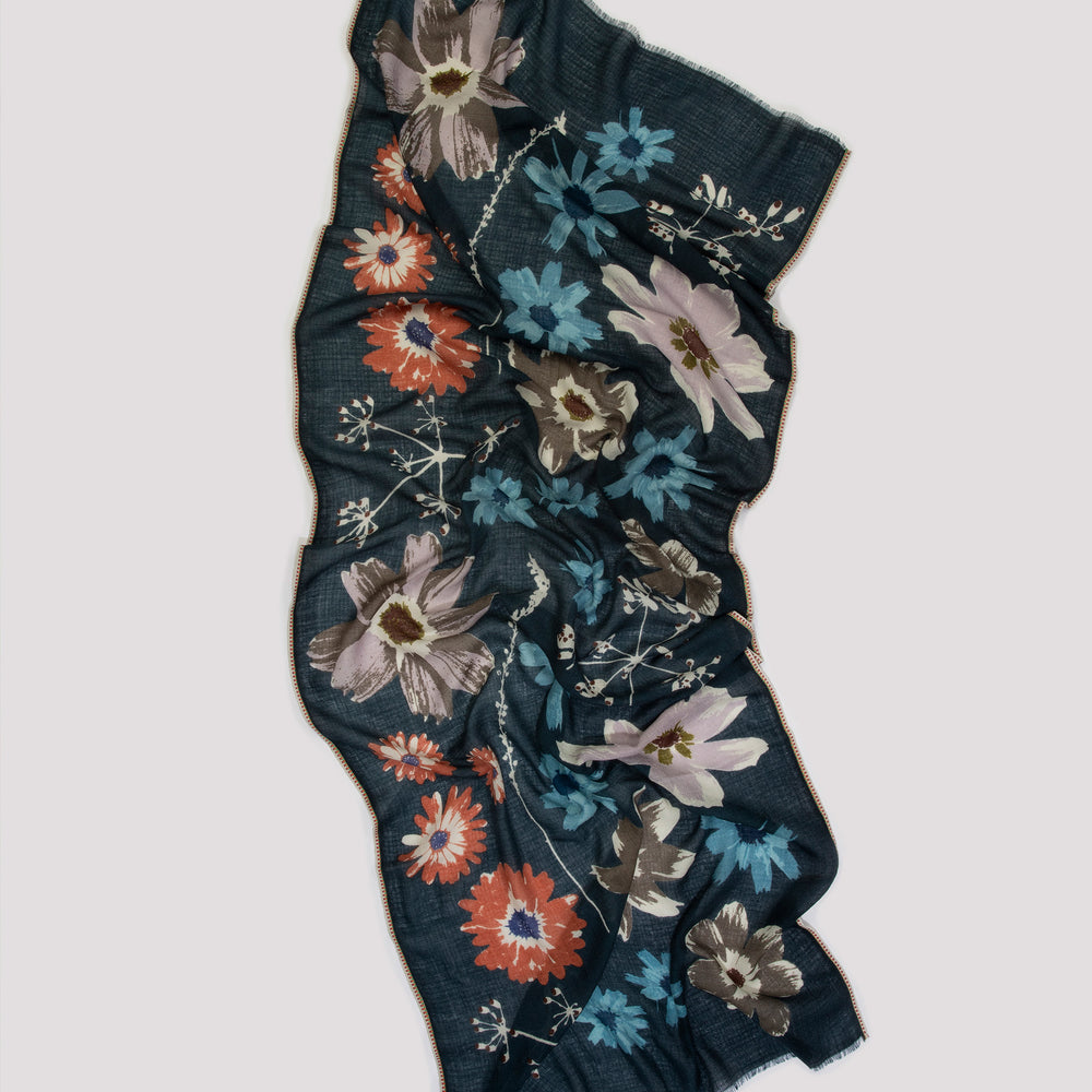 Flowered scarf sw2493 nocturne - Epice