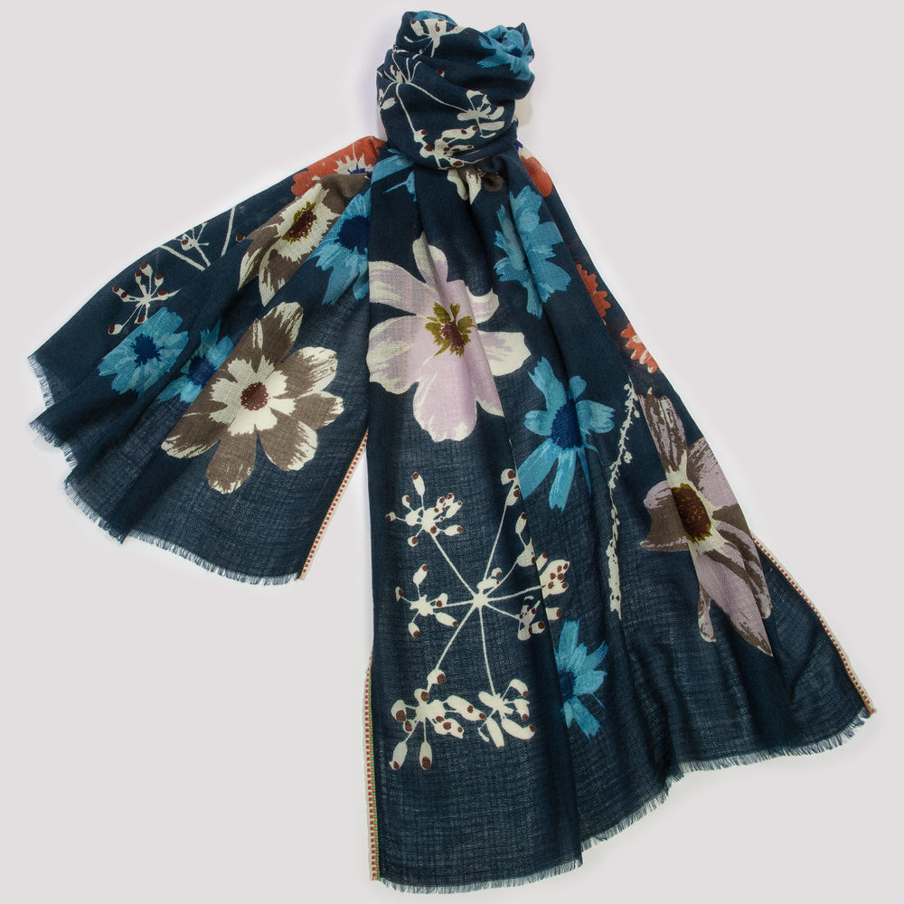 Flowered scarf sw2493 nocturne - Epice