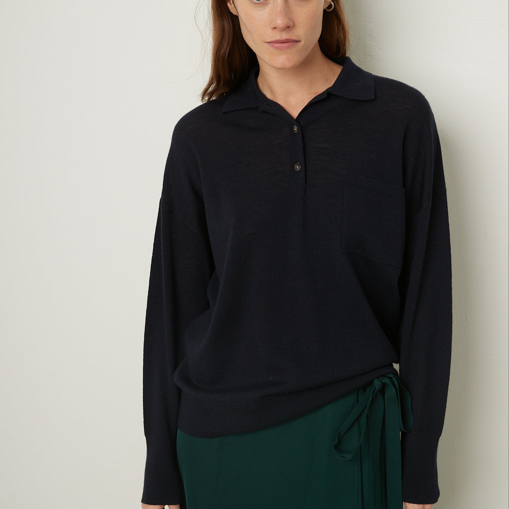 
                      
                        Fine Polo sweater 24a Midnight
                      
                    