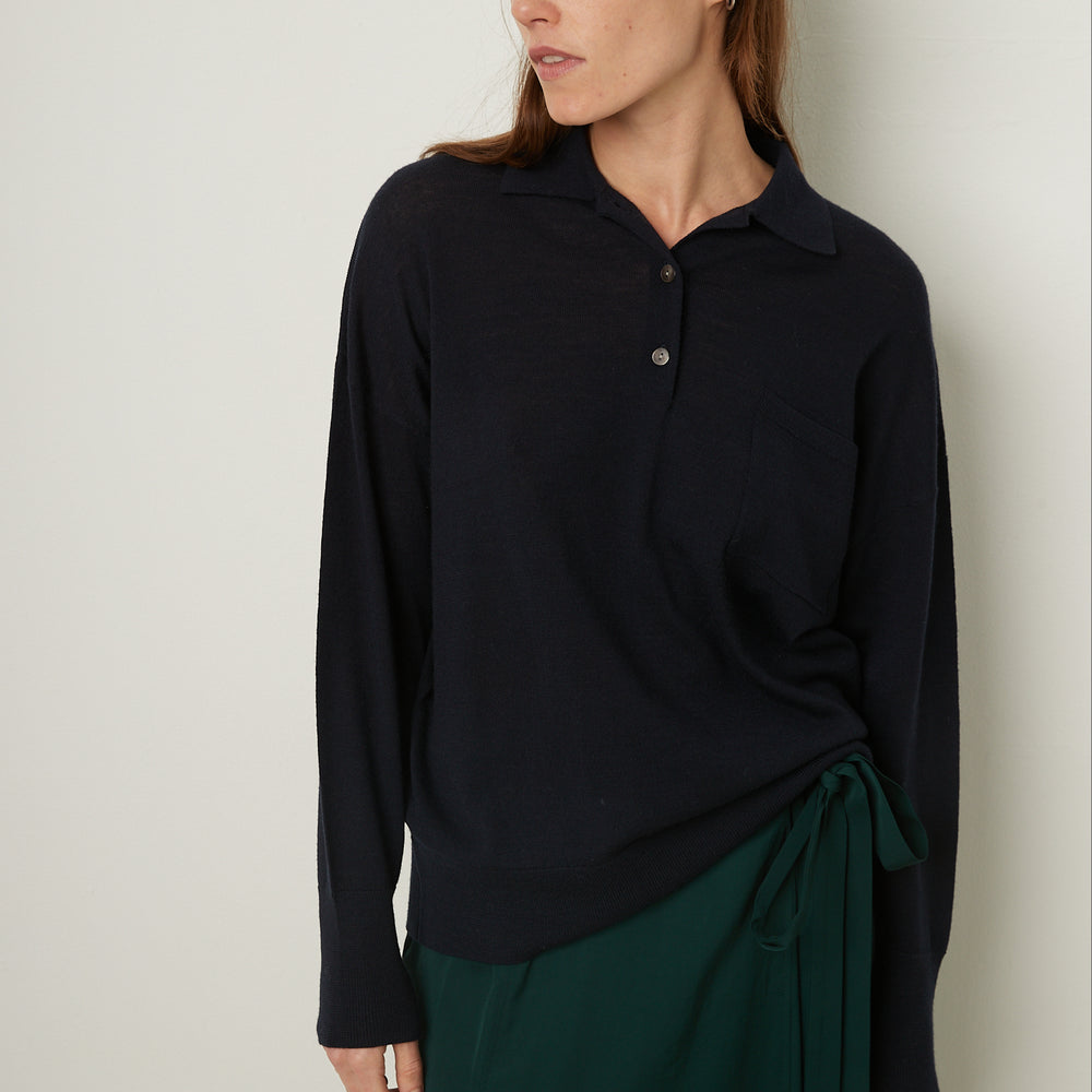 
                      
                        Fine Polo sweater 24a Midnight
                      
                    