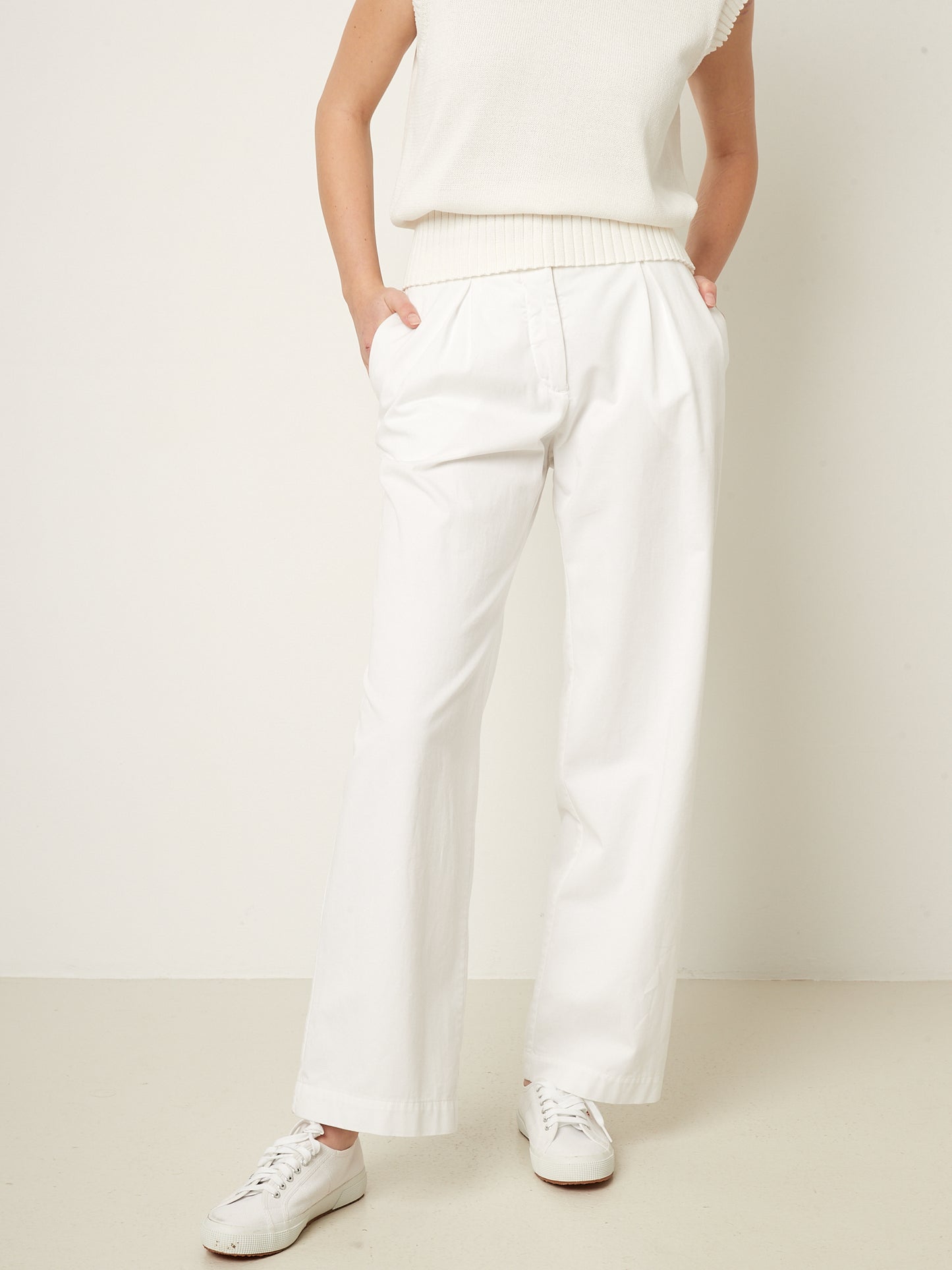 Twill Lusca pants 25p White