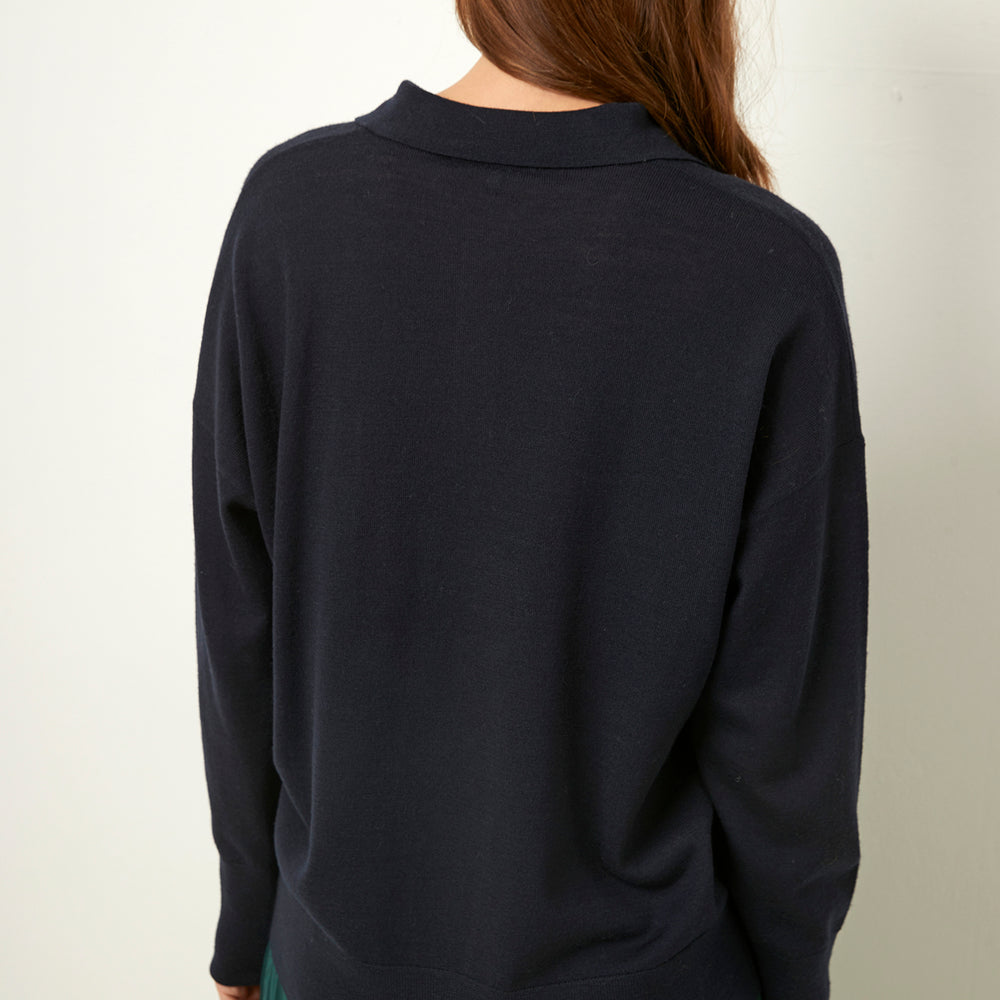 
                      
                        Fine Polo sweater 24a Midnight
                      
                    